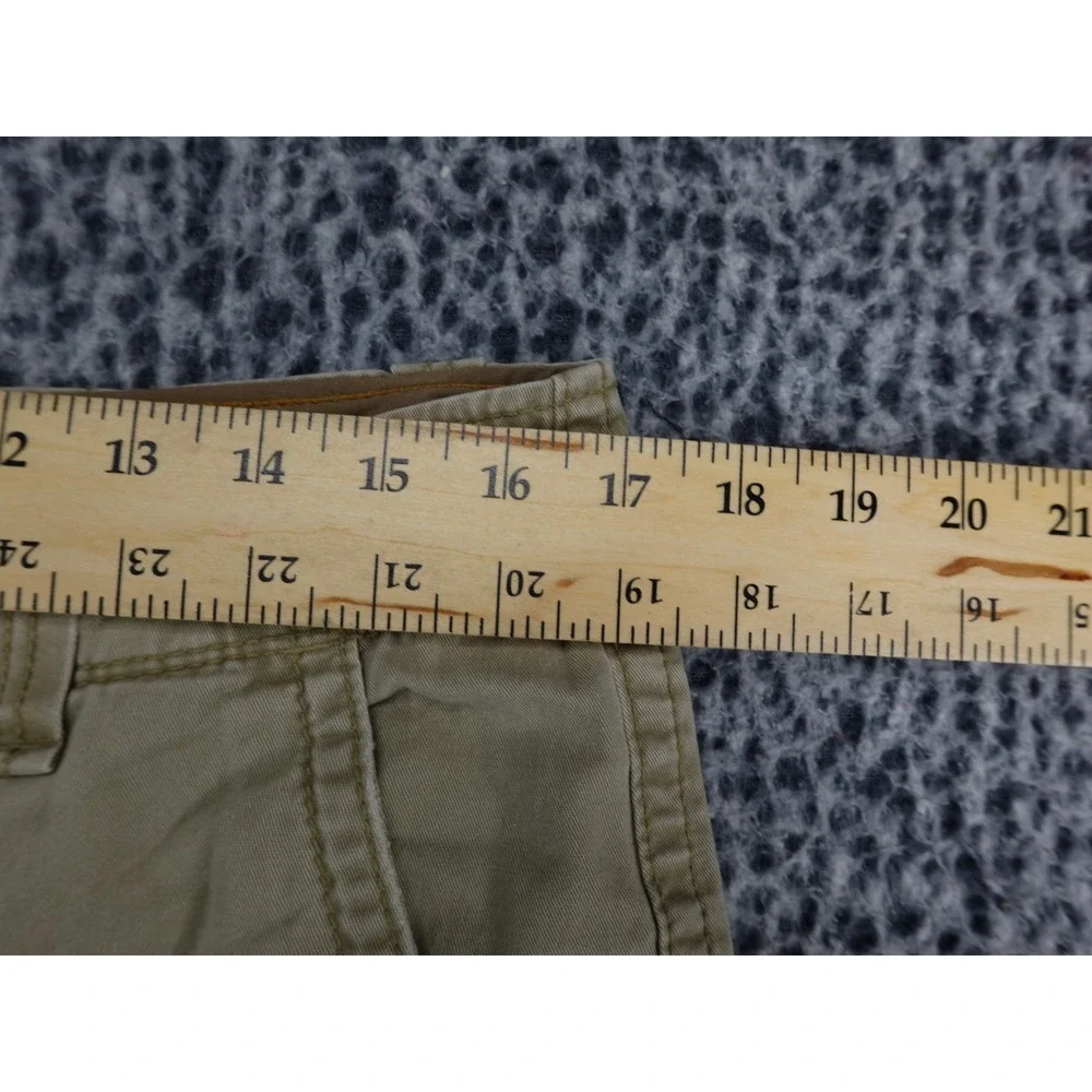 Old Navy Mens Cargo Shorts Khaki‎ Tan Cotton Twill Multi Pocket Size 32W